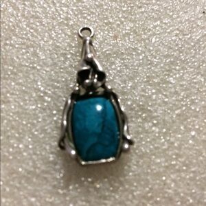 Vintage silver turquoise pendent